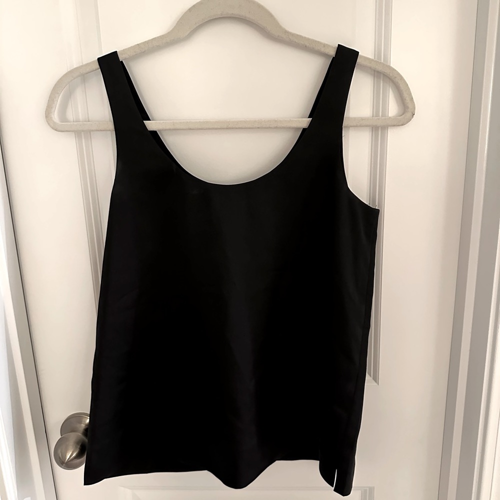 JCrew Satin Lined Tank Top, Size XXS, Color Black